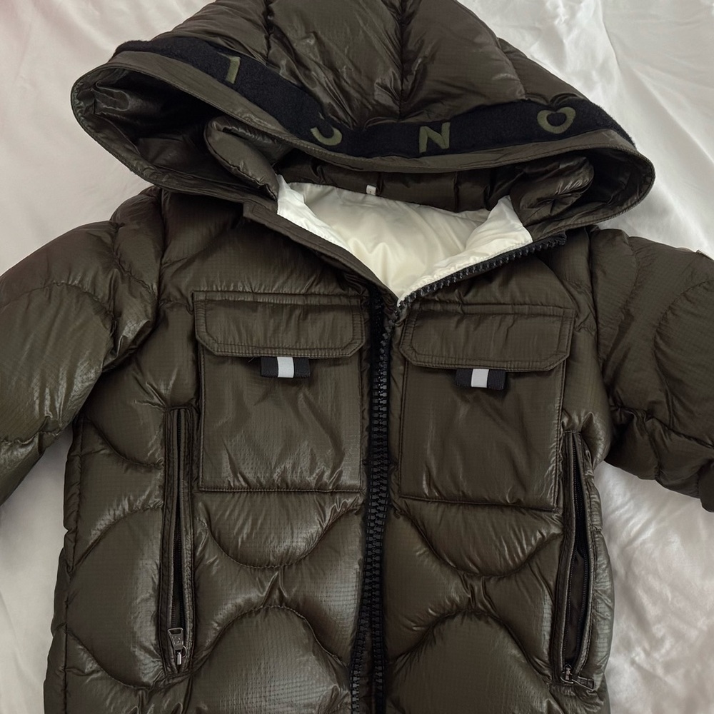 Moncler Dark Green Kids Puffer Ski Jacket